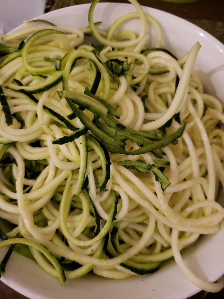 Japchae zucchini noodles
